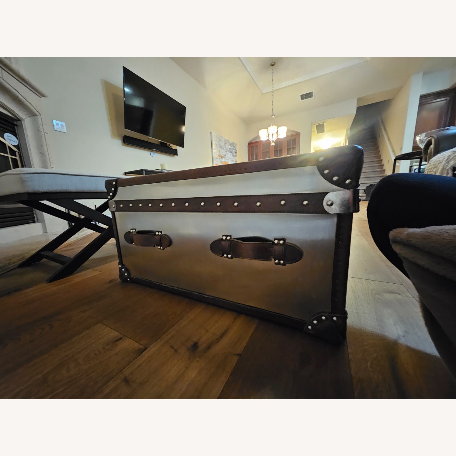 Flexsteel Stainless Steel Trunk / Coffee Table - image-4