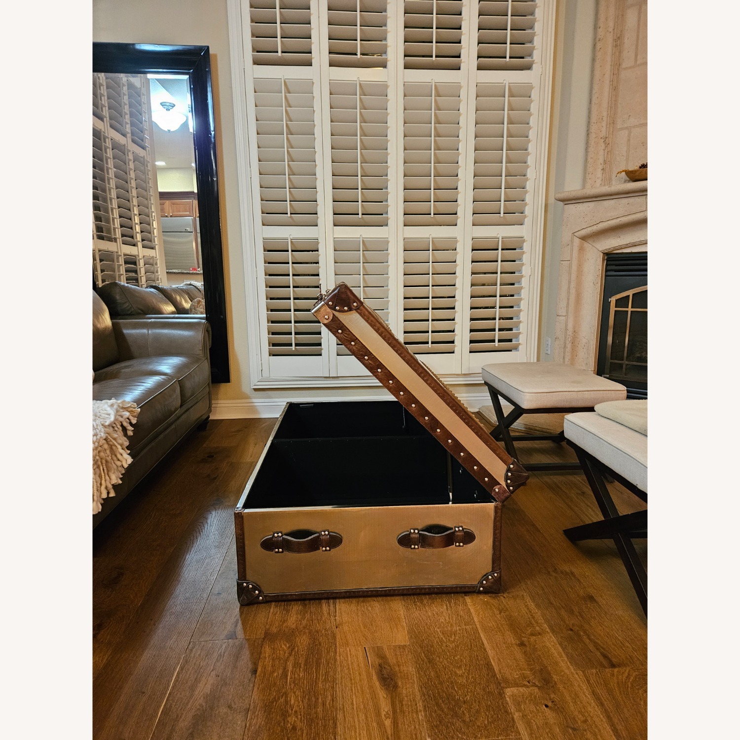 Flexsteel Stainless Steel Trunk / Coffee Table - image-2