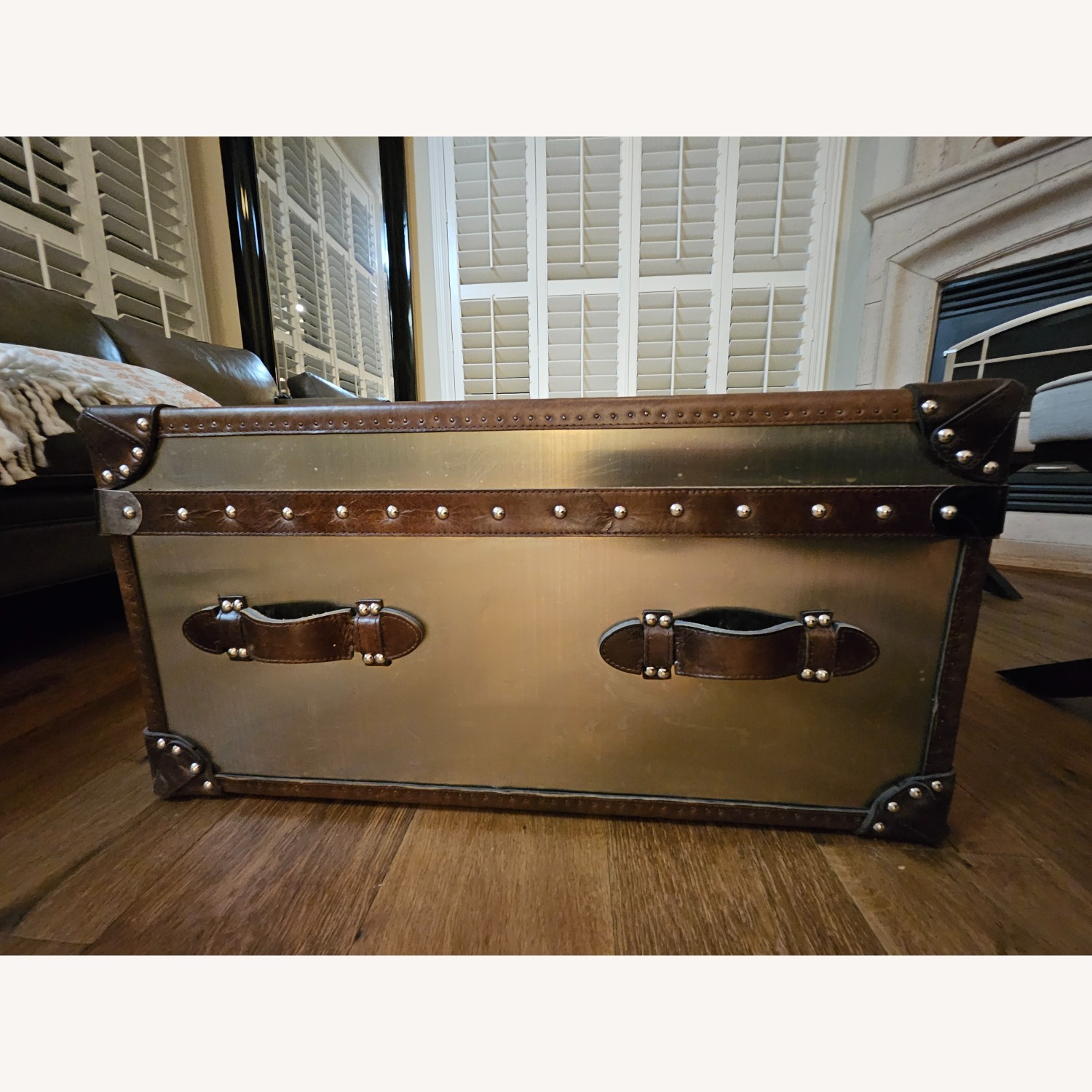 Flexsteel Stainless Steel Trunk / Coffee Table - image-10