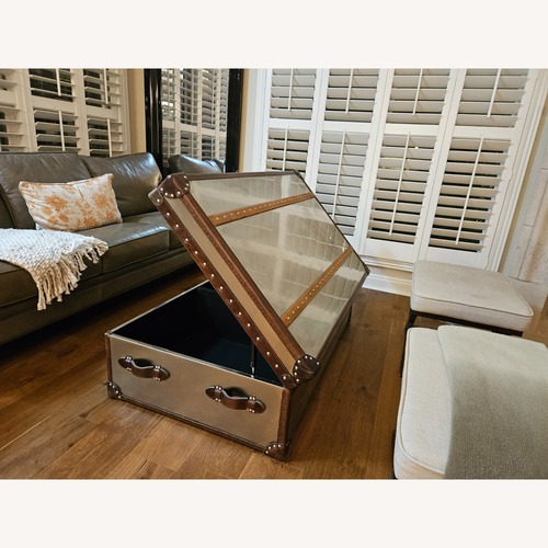 Used Flexsteel Stainless Steel Trunk / Coffee Table for sale on AptDeco