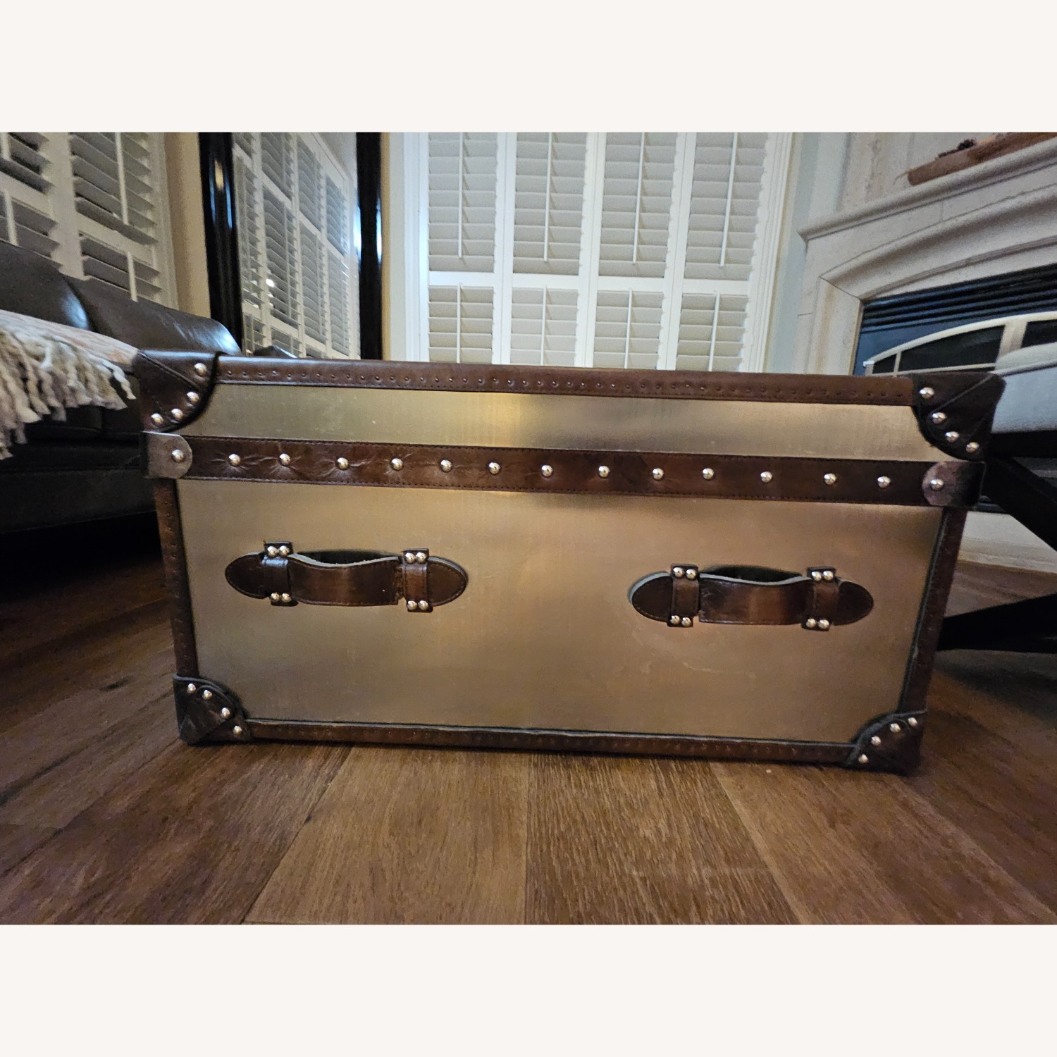 Flexsteel Stainless Steel Trunk / Coffee Table - image-3