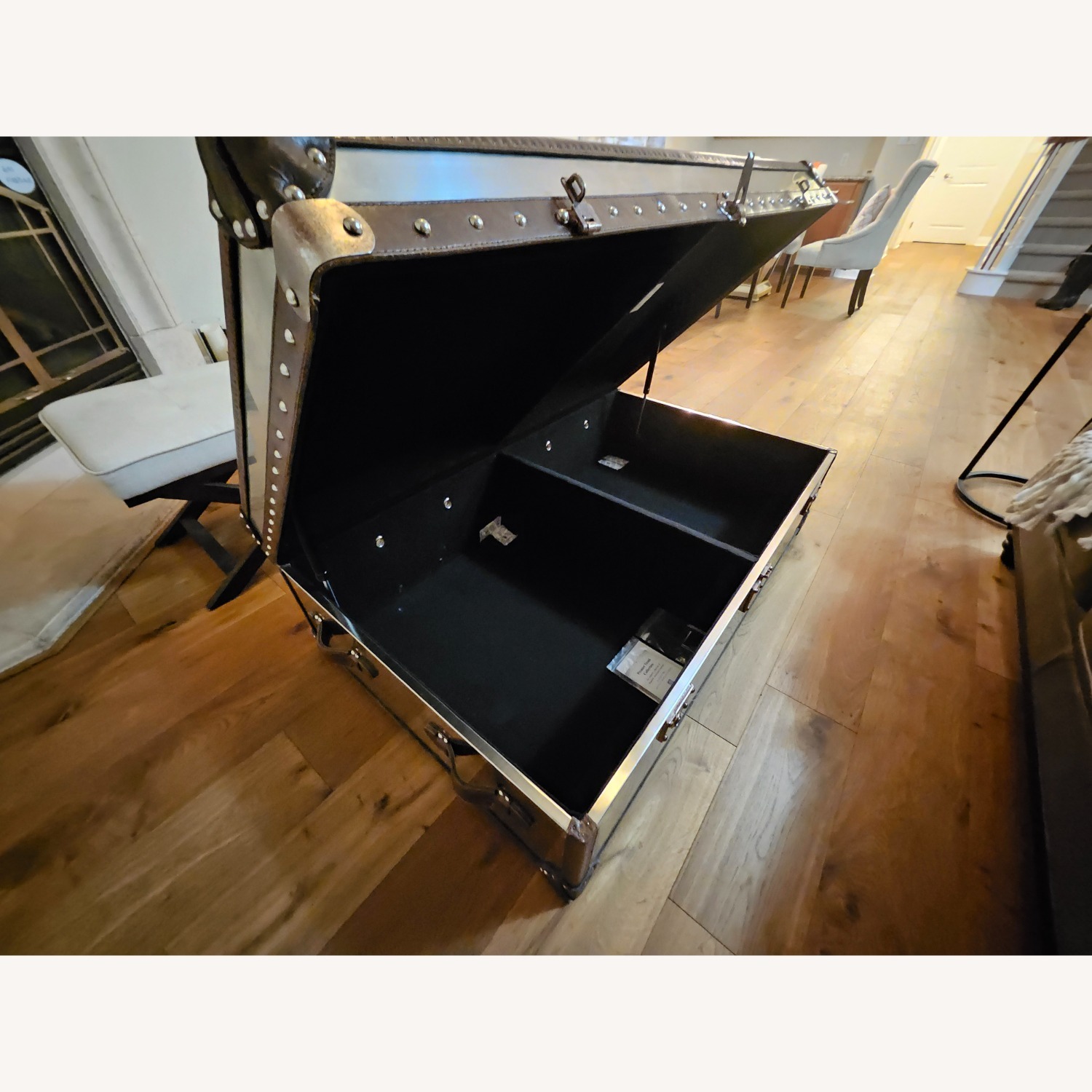 Flexsteel Stainless Steel Trunk / Coffee Table - image-9