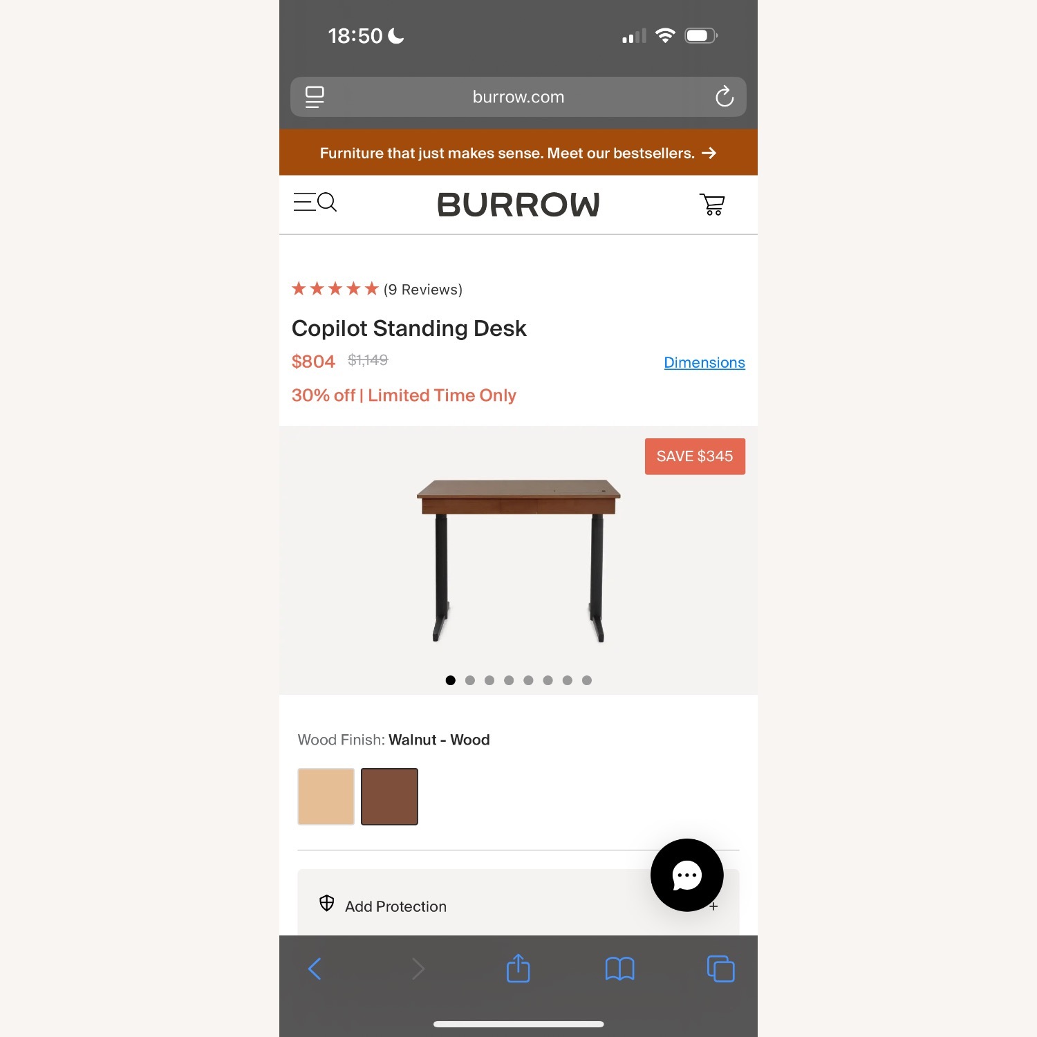 Burrow Copilot Dark Brown Desk - image-7