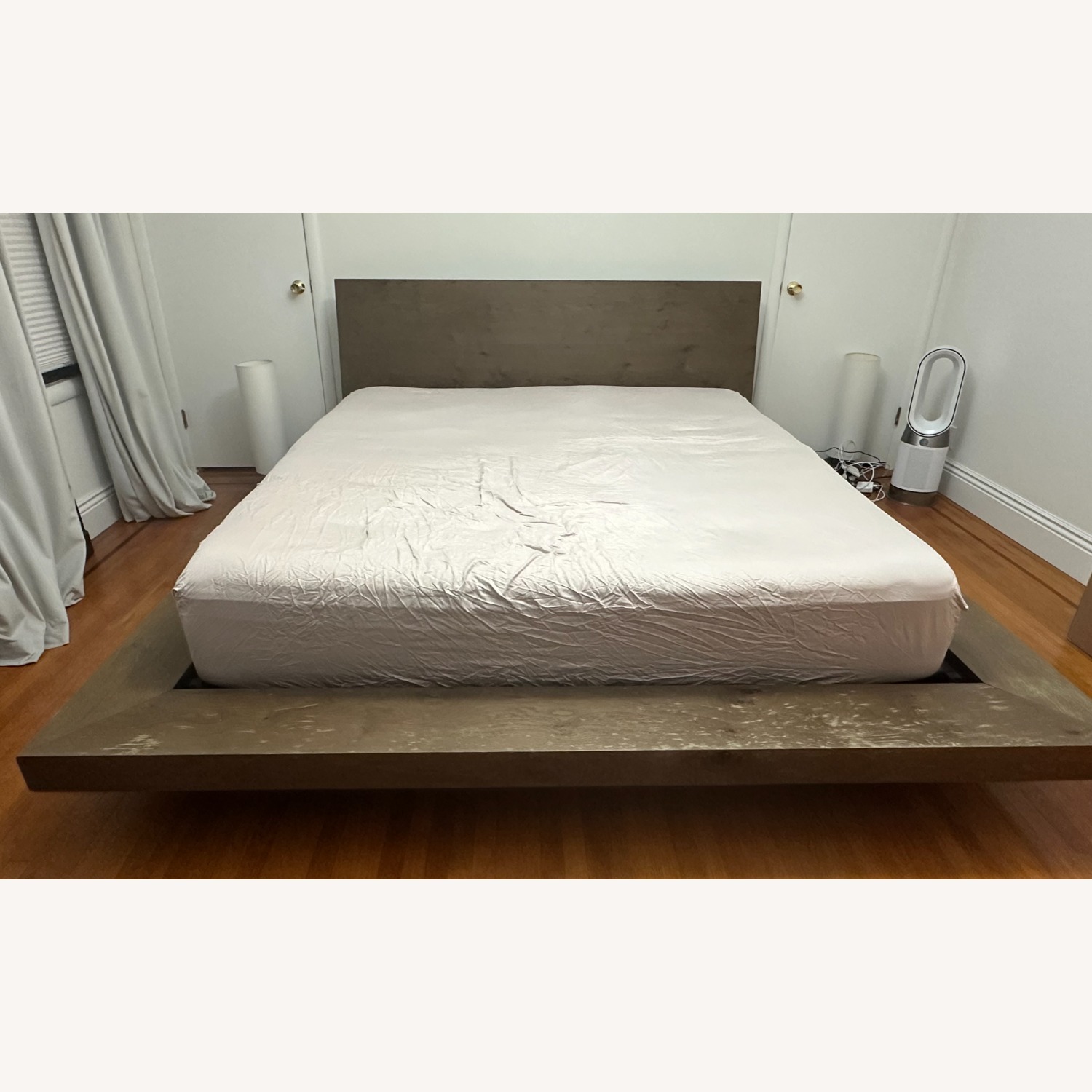 Restoration Hardware Smoked Oak Wood King Bed - image-1