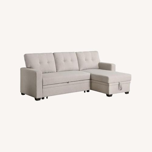 Used Light Gray Fabric 2 Piece Sectional for sale on AptDeco