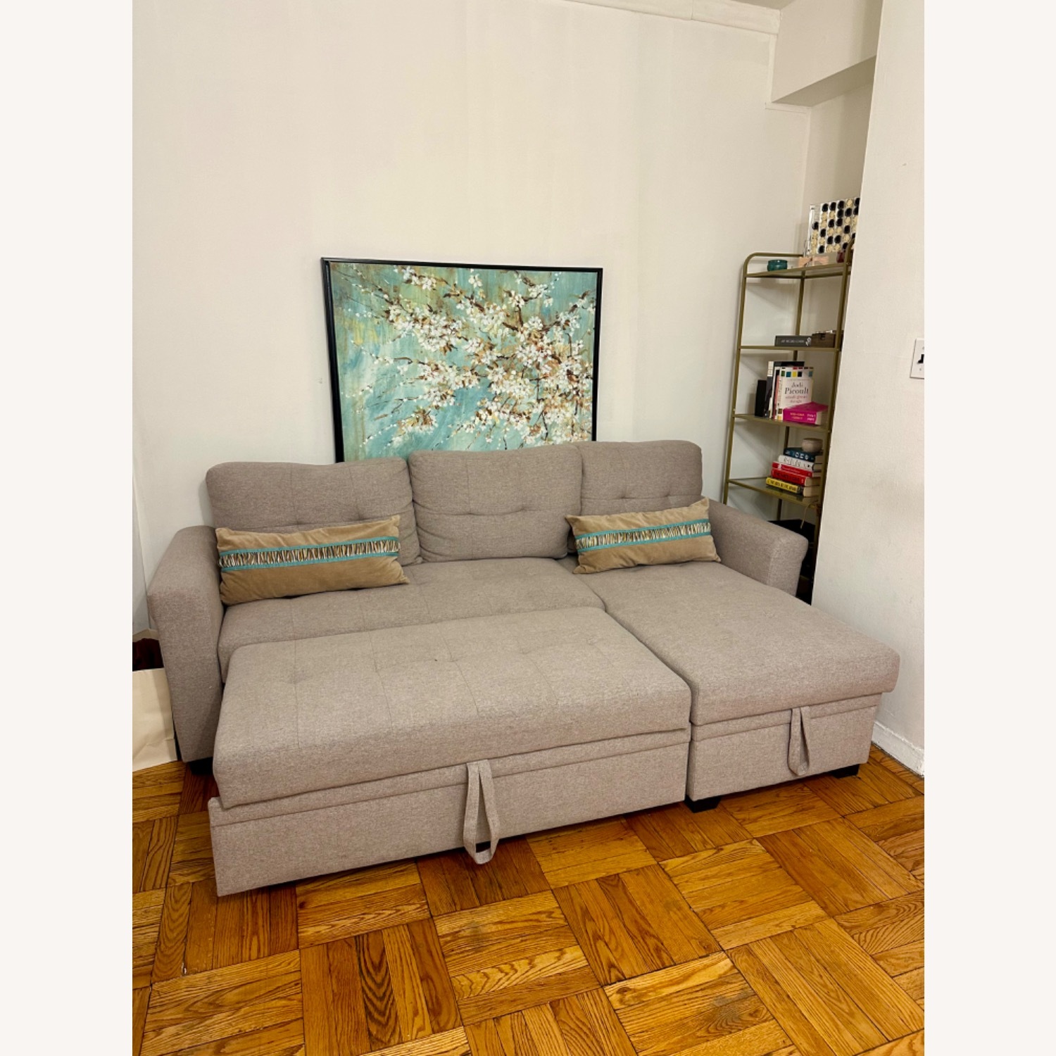 Light Gray Fabric 2 Piece Sectional - image-3