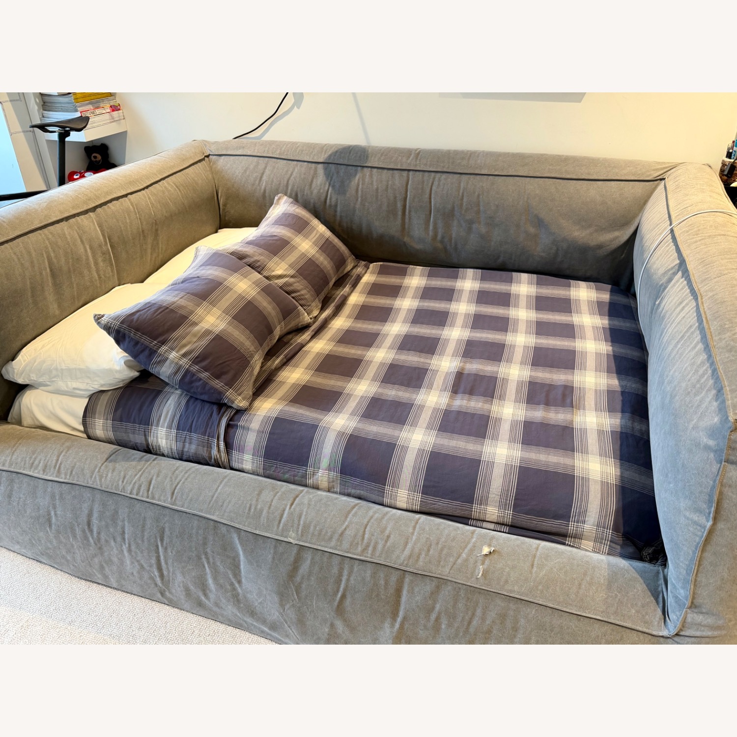 Restoration Hardware Light Gray Fabric Daybed - image-4