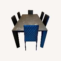 Calligaris Black Dining Set, Table and Chairs
