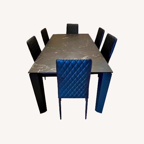 Used Calligaris Black Dining Set, Table and Chairs for sale on AptDeco
