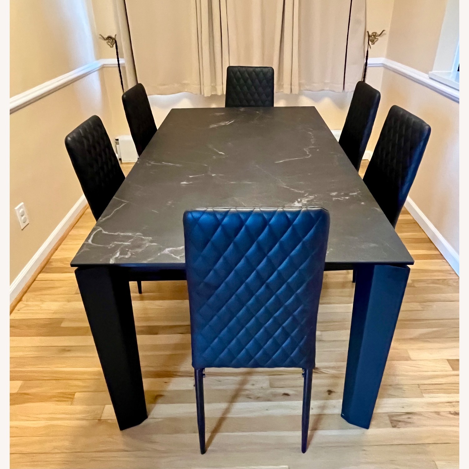 Calligaris Black Dining Set, Table and Chairs - image-1