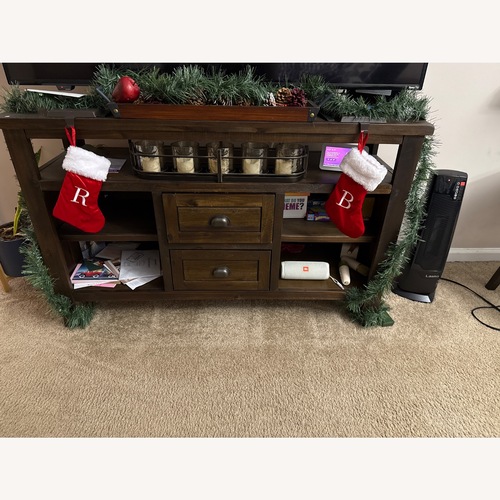 Used Wood Entertainment Center  for sale on AptDeco