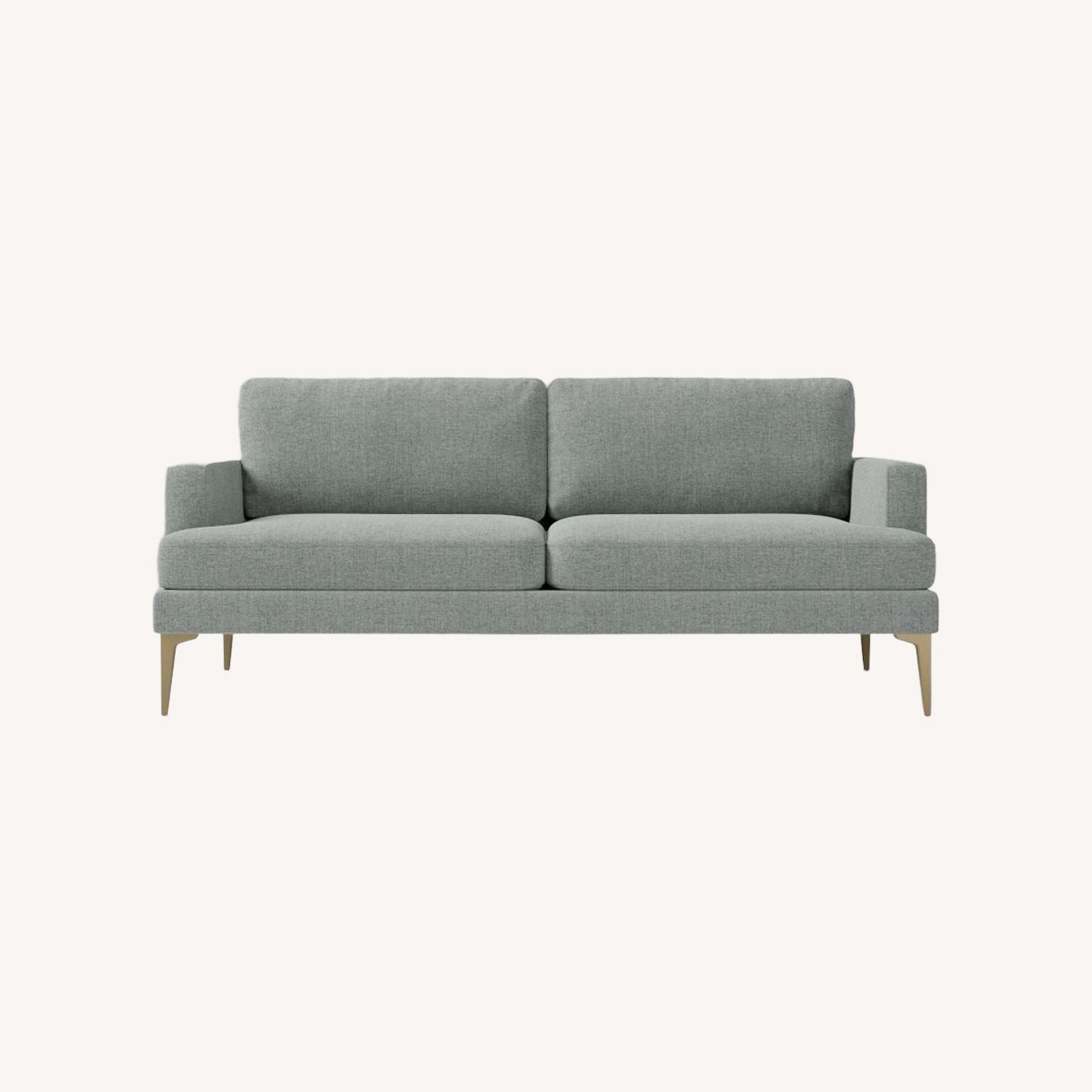 West Elm Andes Light Gray 2 Seater Sofa - image-0