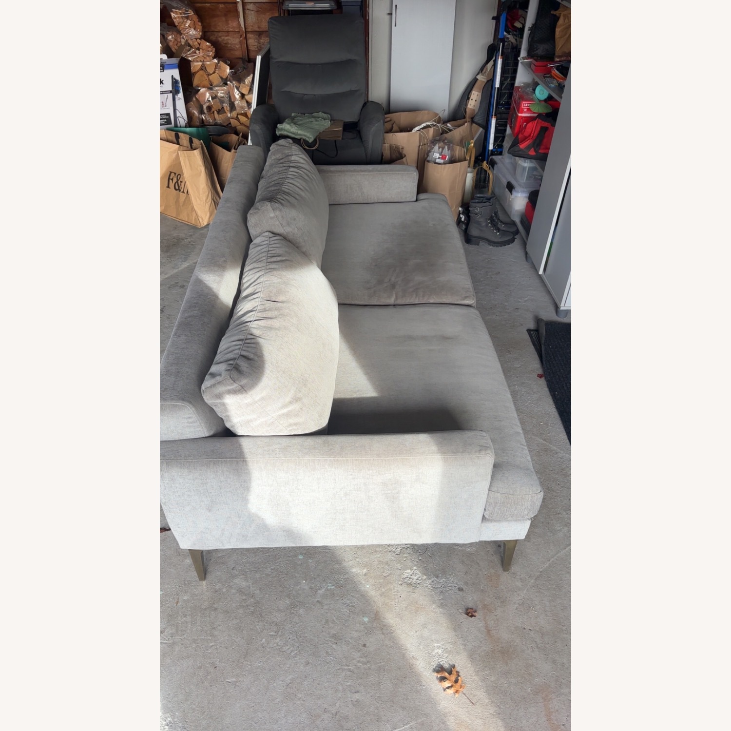 West Elm Andes Light Gray 2 Seater Sofa - image-4