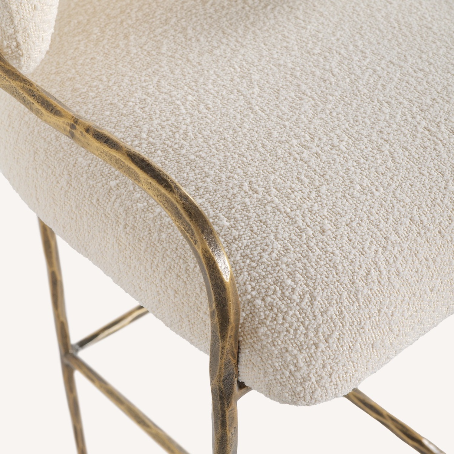Elysian Luxury Ivory Boucle Bar Stools - image-2