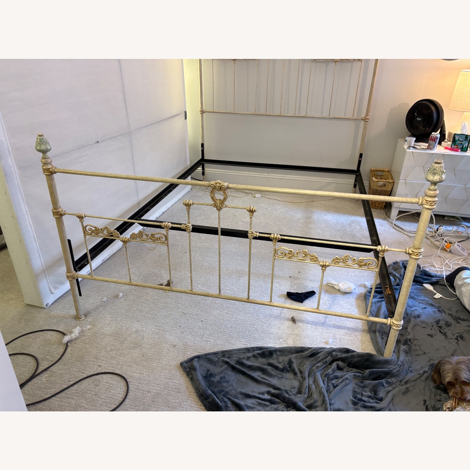 Charles P. Rogers Natural Wrought Iron Queen Bed - image-7