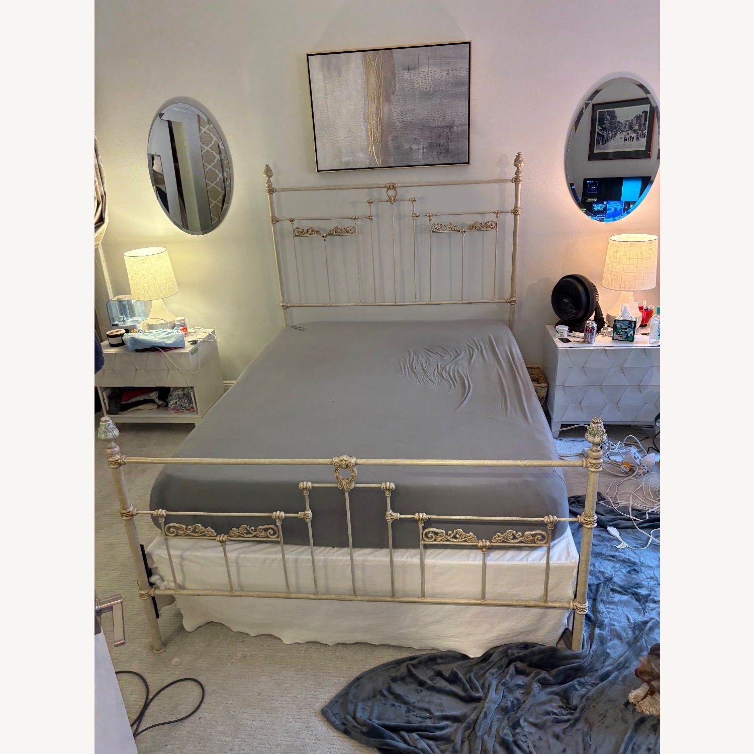 Charles P. Rogers Natural Wrought Iron Queen Bed - image-1