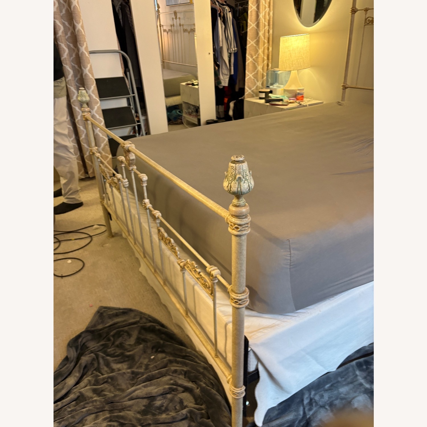 Charles P. Rogers Natural Wrought Iron Queen Bed - image-4