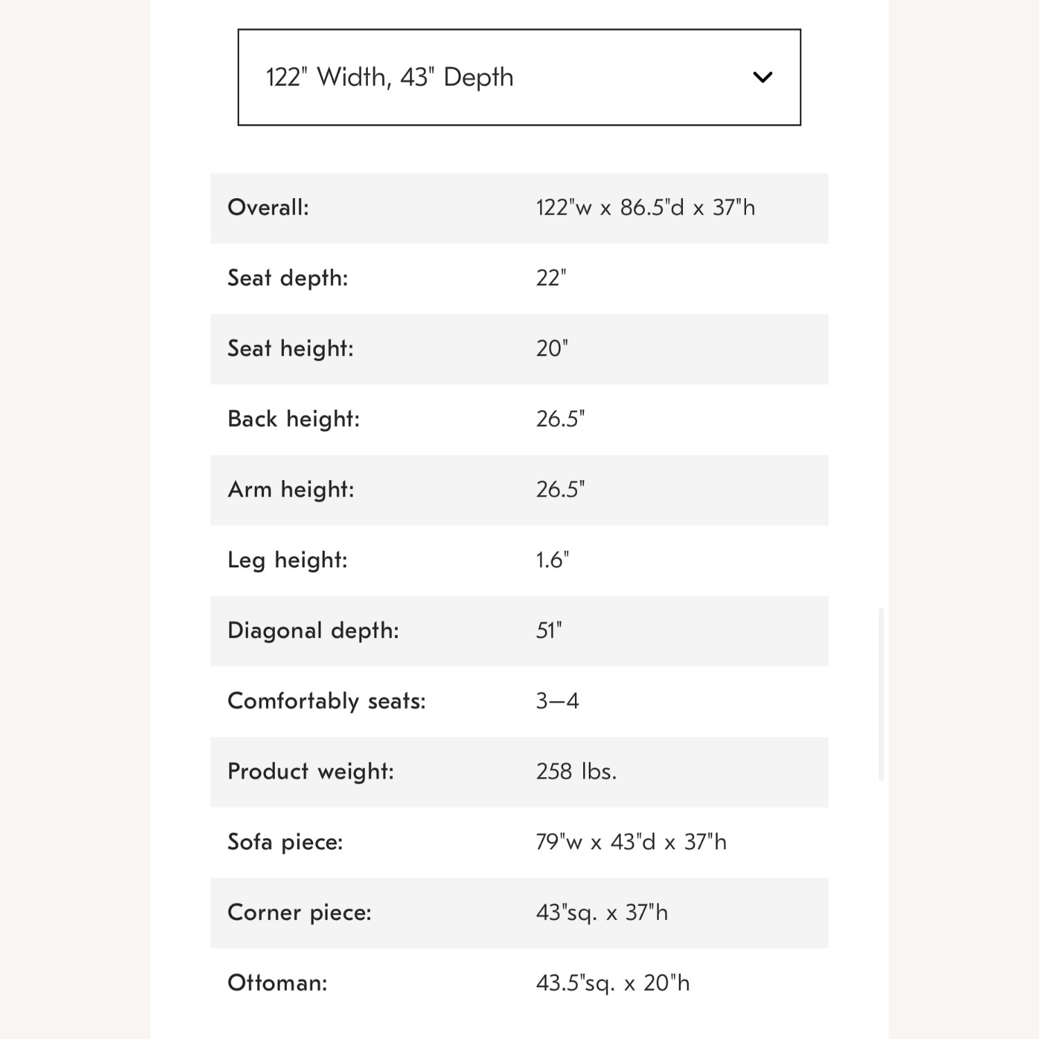 West Elm Harmony Modular 3-Piece Ottoman Sectional - image-16