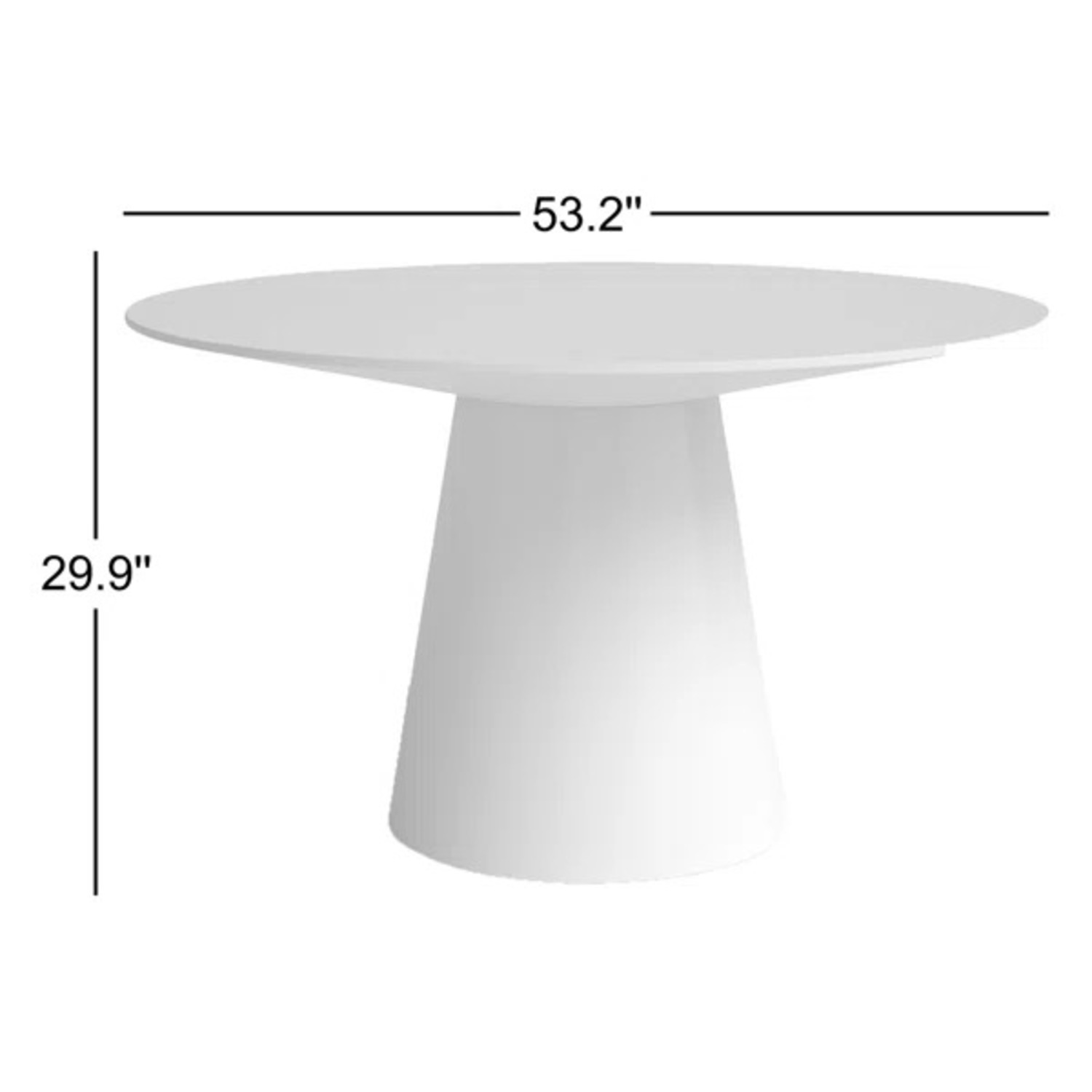 Joss & Main Adara Pedestal Dining Table in White - image-6