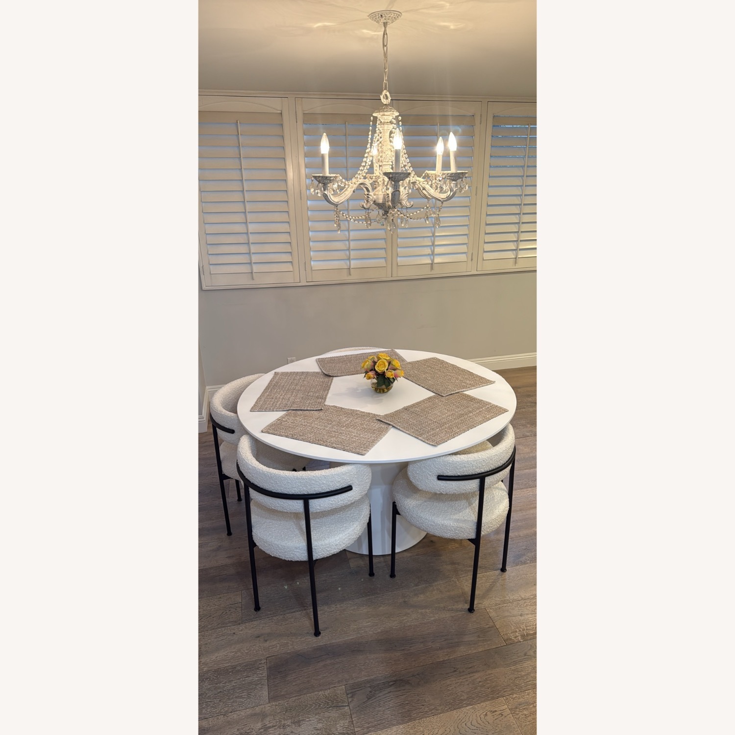 Joss & Main Adara Pedestal Dining Table in White - image-2