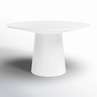 Joss & Main Adara Pedestal Dining Table in White
