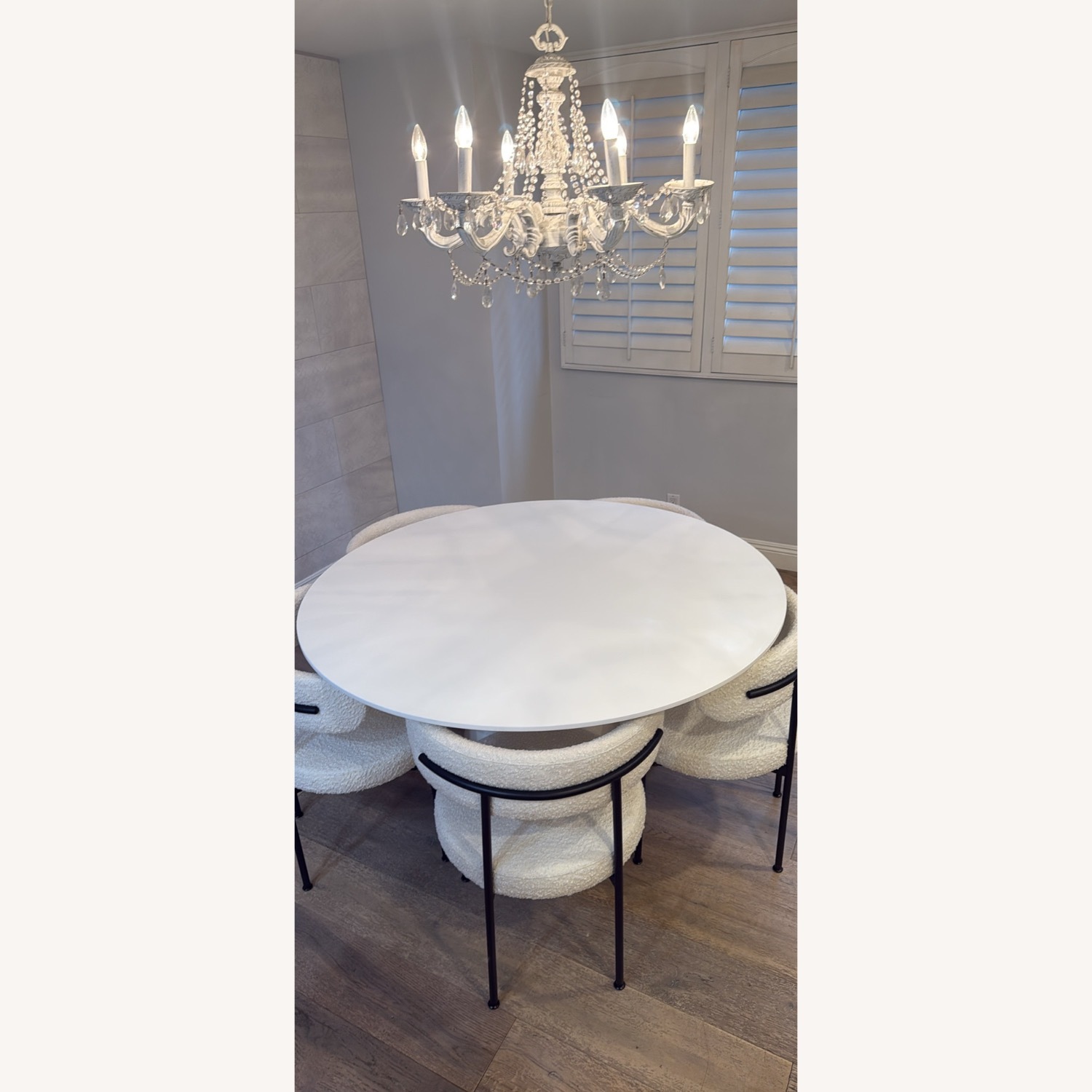 Joss & Main Adara Pedestal Dining Table in White - image-3