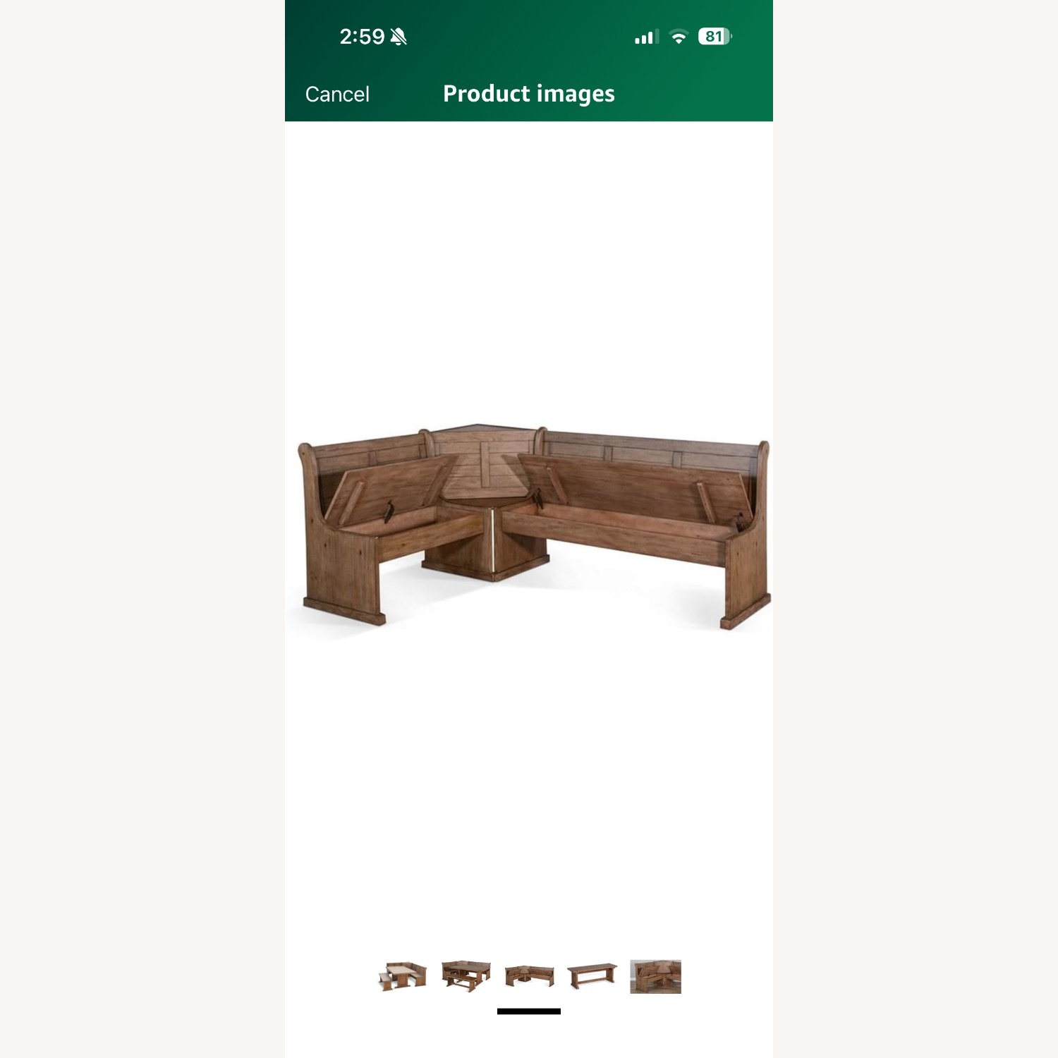 Dark Brown Wood Dining Table - image-4