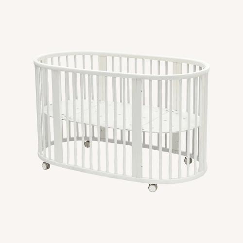 Used Stokke AS White Wood Crib for sale on AptDeco