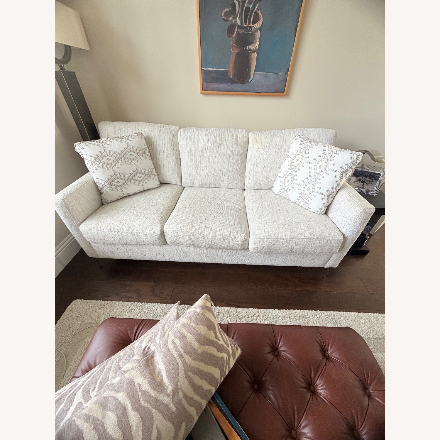 White Sleeper Sofa - image-1