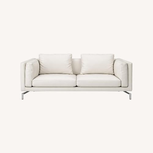 Used Design Within Reach Como White Leather 3+ Seater Sofa for sale on AptDeco