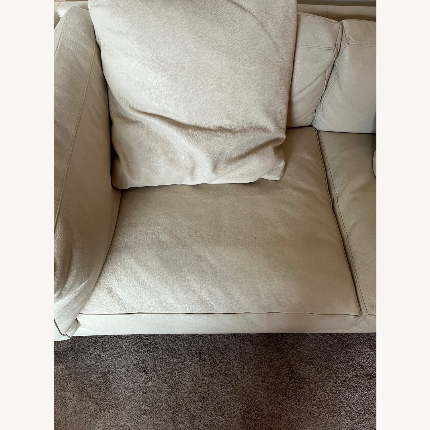 Design Within Reach Como White Leather 3+ Seater Sofa - image-4