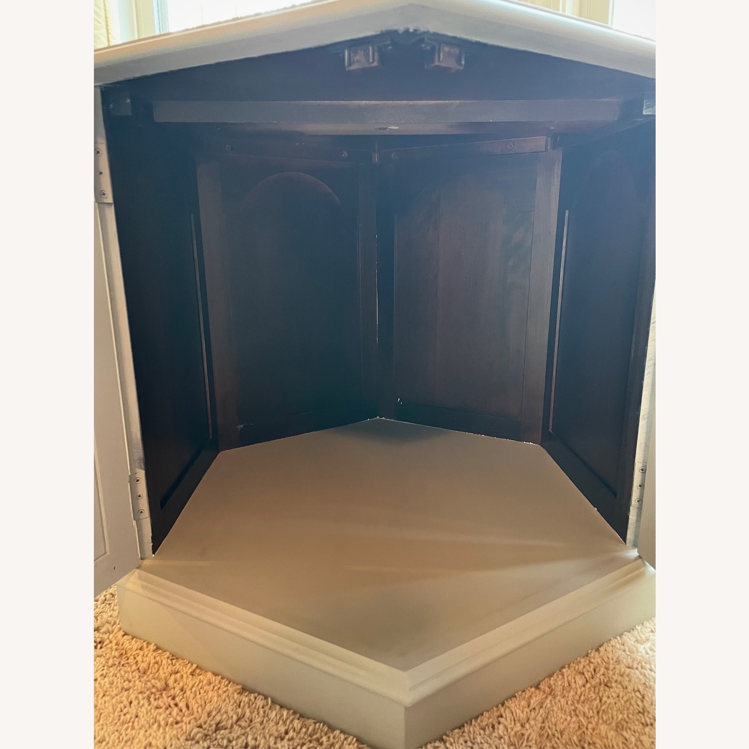 Ethan Allen Hexagonal Storage Side Table - image-6