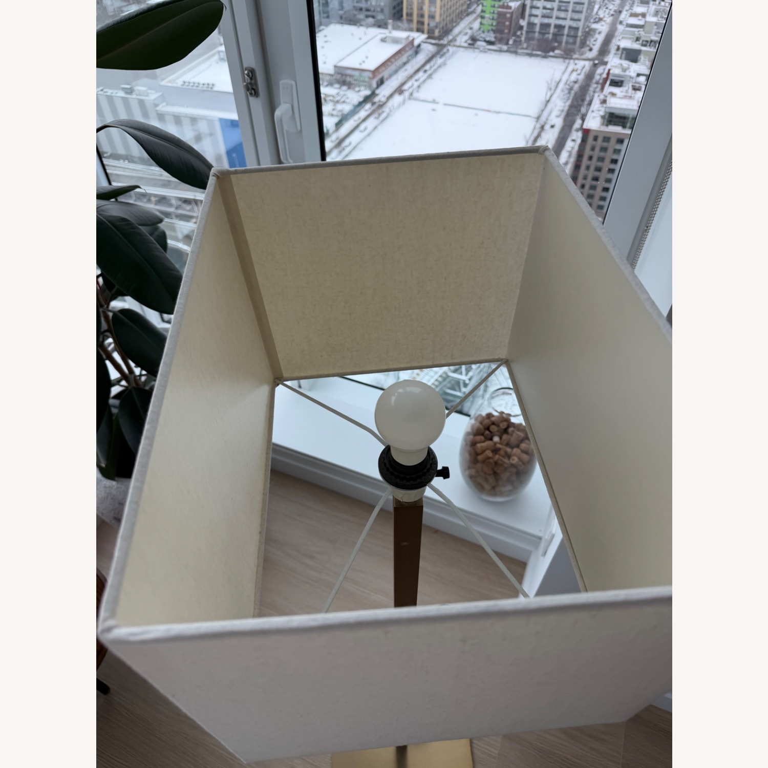 CB2 John Metallic Bronze Floor Lamp - image-3