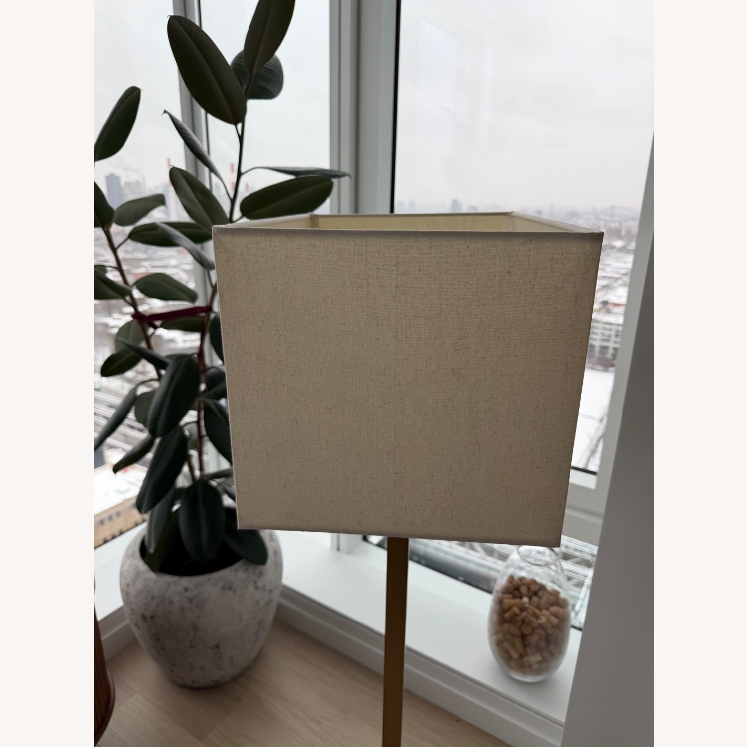 CB2 John Metallic Bronze Floor Lamp - image-2