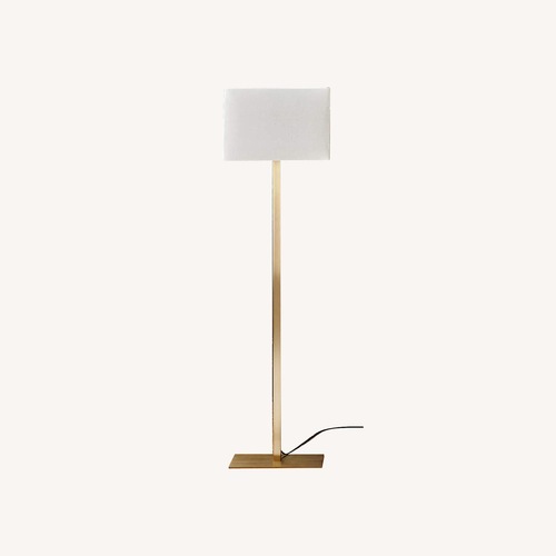 Used CB2 John Metallic Bronze Floor Lamp for sale on AptDeco