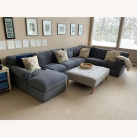 Ethan Allen Blue Fabric 3+ Piece Sectional