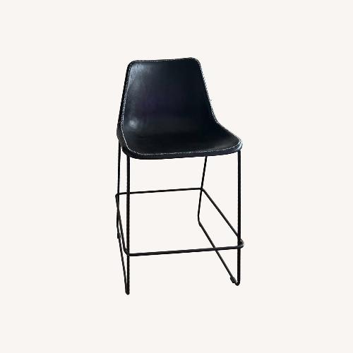 Used Vintage/Antique Sol Y Luna Black Leather Stools for sale on AptDeco