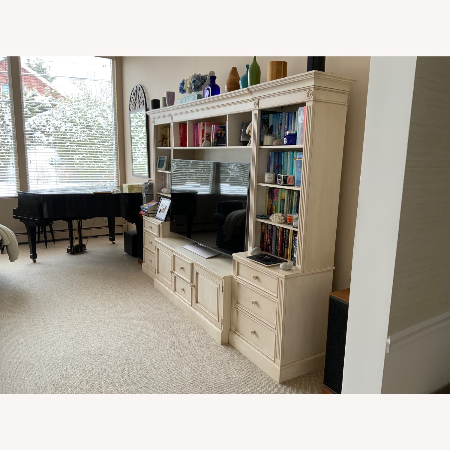 Ethan Allen New Country White Wood Wall Unit - image-2