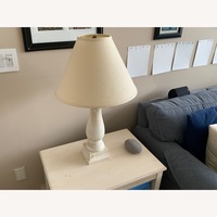 Distressed Farmhouse Lamp White Wood Table Lamp