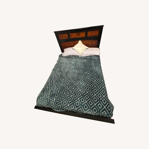 Used Dark Brown Black Finish Queen Bed for sale on AptDeco