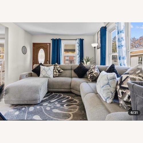 Used Raymour & Flanigan Light Gray Fabric 3+ Piece Sectional for sale on AptDeco