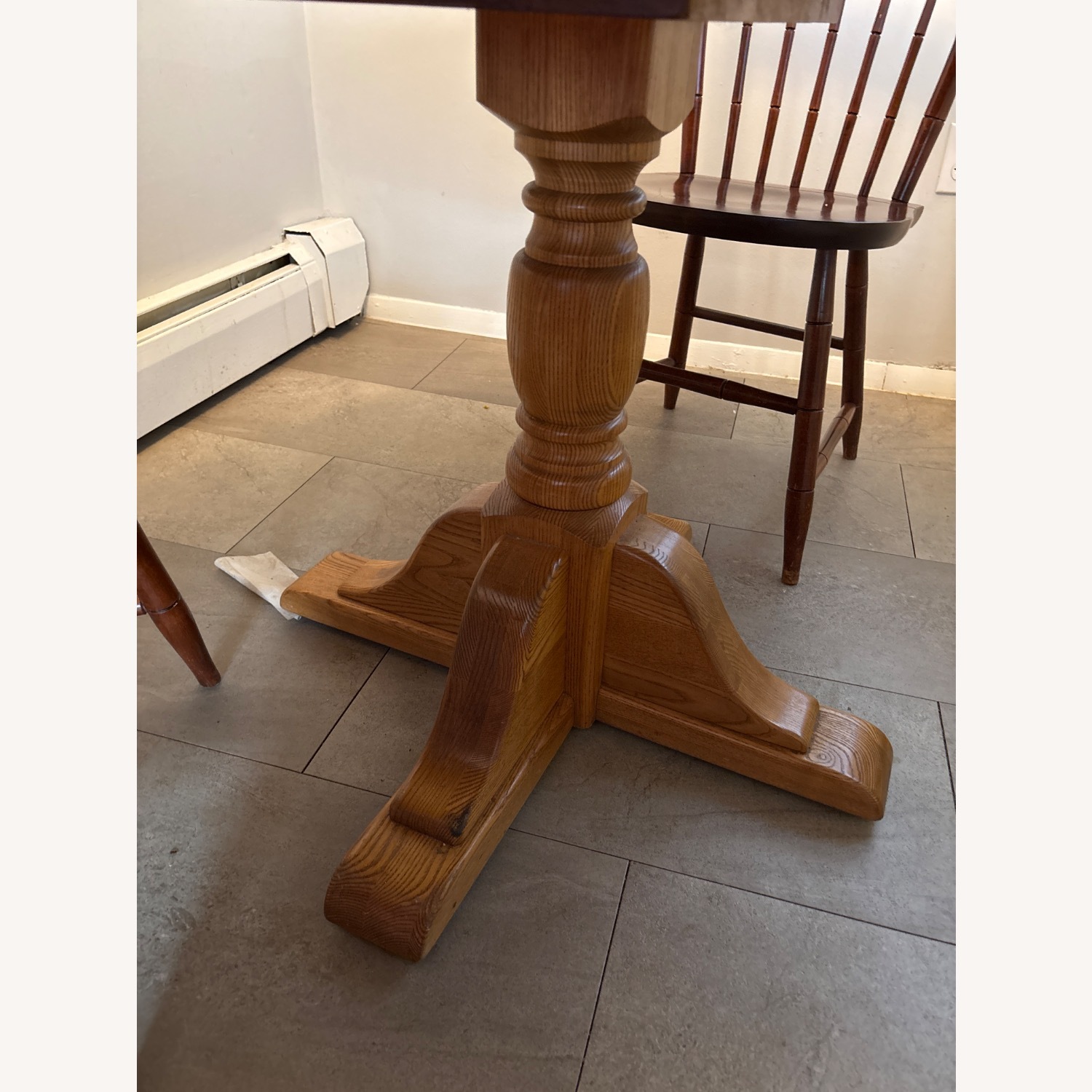 Vintage/Antique Dark Brown Wood Dining Table - image-3