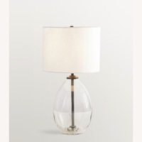 Pottery Barn Transparent Glass Table Lamp