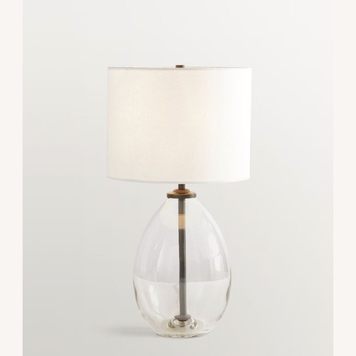 Used Pottery Barn Transparent Glass Table Lamp for sale on AptDeco