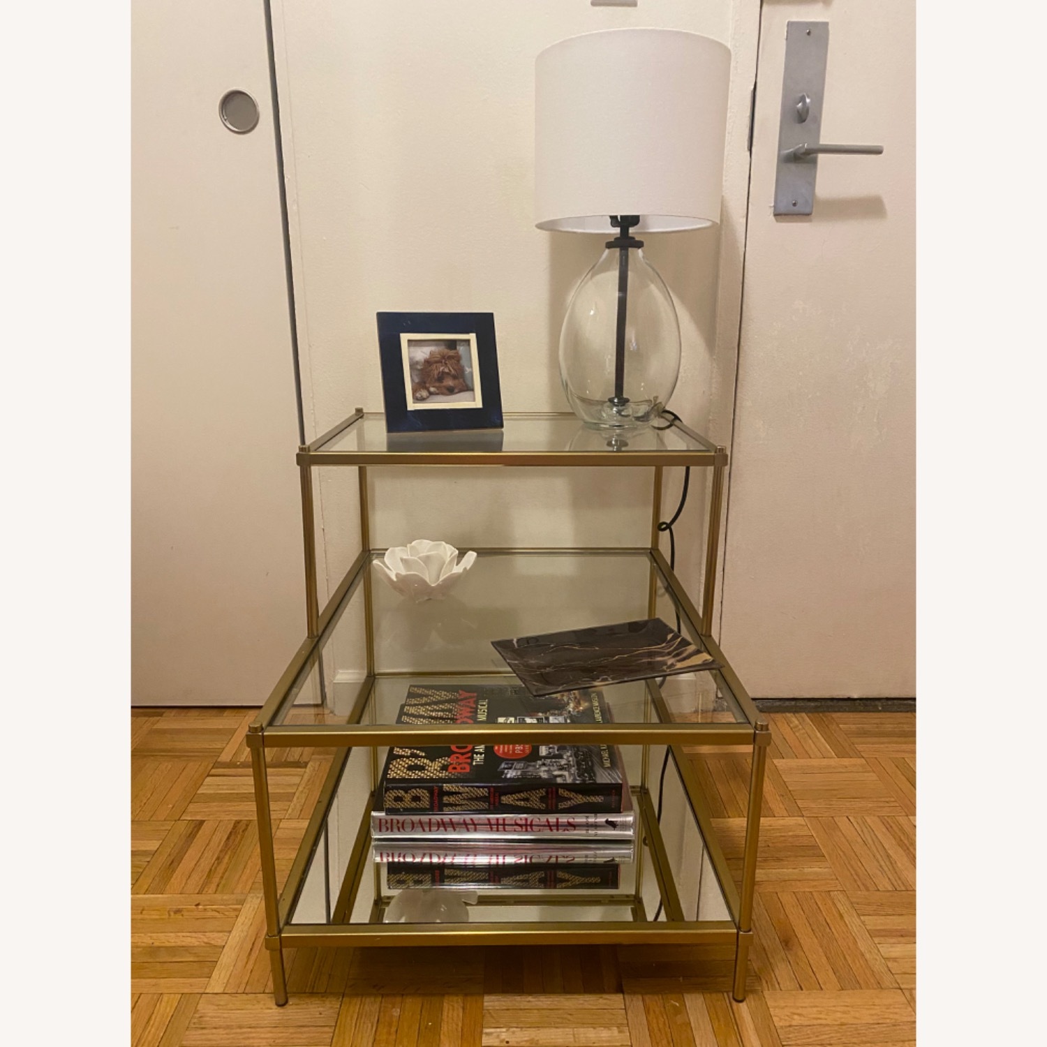 Pottery Barn Transparent Glass Table Lamp - image-1