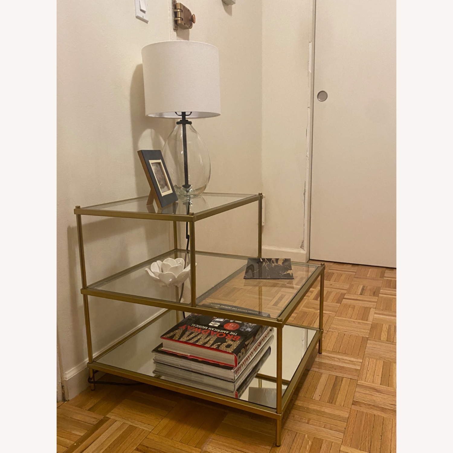 Pottery Barn Transparent Glass Table Lamp - image-2