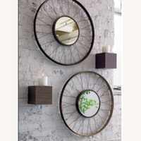 CB2 Spoke Brass Wagon Wheel Mirror