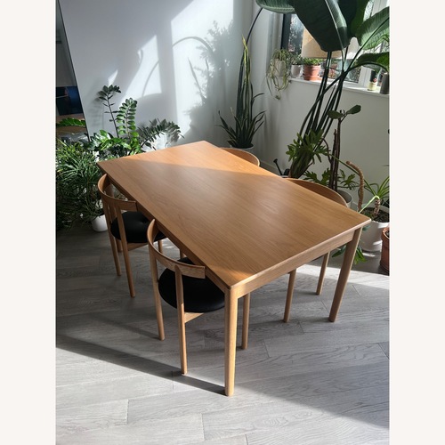 Used Design Within Reach Dining Set (White Oak / Edel) for sale on AptDeco