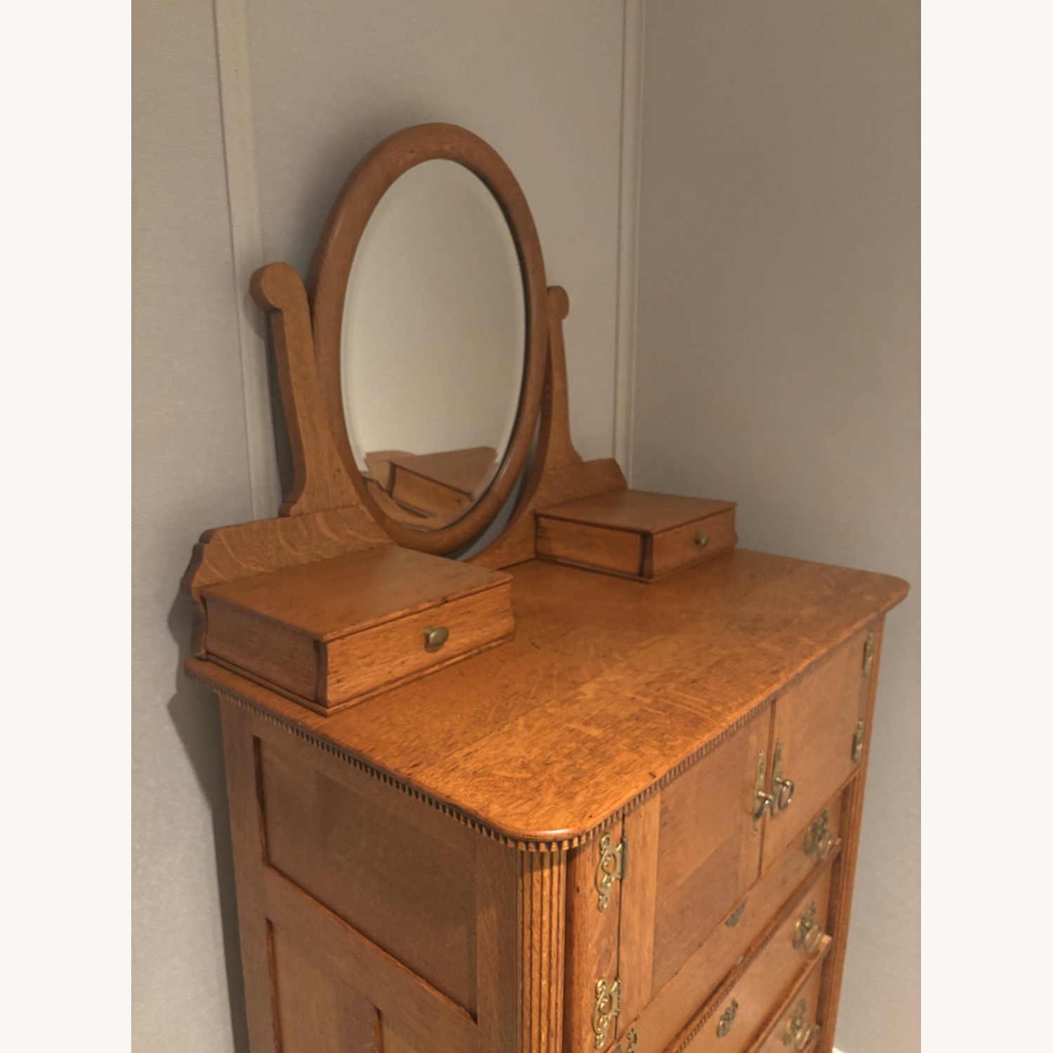 Natural Wood Armoire - image-2