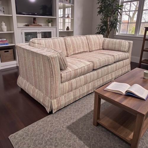 Used Vintage/Antique Finds Pink Fabric Sleeper Sofa for sale on AptDeco